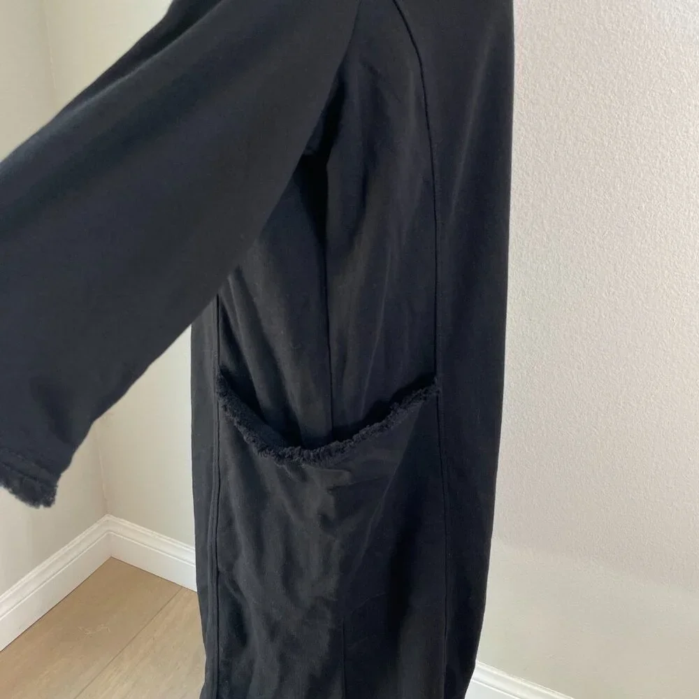 Susan Graver Weekend Womens Plus 1X Black Pocket Shirt Dress Casual Comfort - Picture 4 of 13